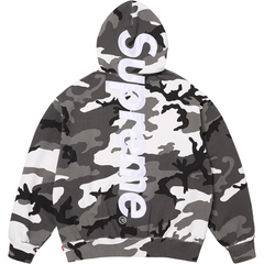 Supreme Satin Applique Hooded Sweatshirt 'Woodland Camo'