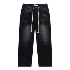 VALLEY Embroidered Letter Jeans #8261