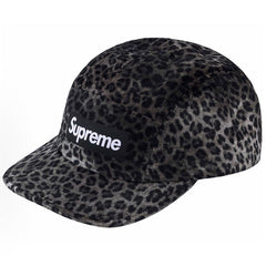 Supreme Leopard Velvet Camp Cap