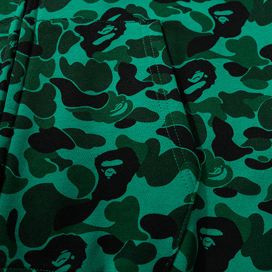 BAPE Green Camo Shark Zipper Hoodie