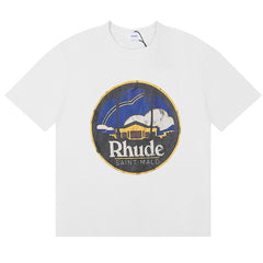 RHUDE Saint Malo Castle Print T-Shirts