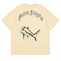 Palm Angels Shark Print T-Shirts