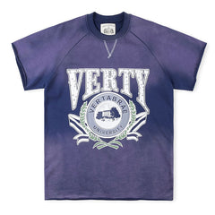 Verty University Crewneck Tee "Blue"