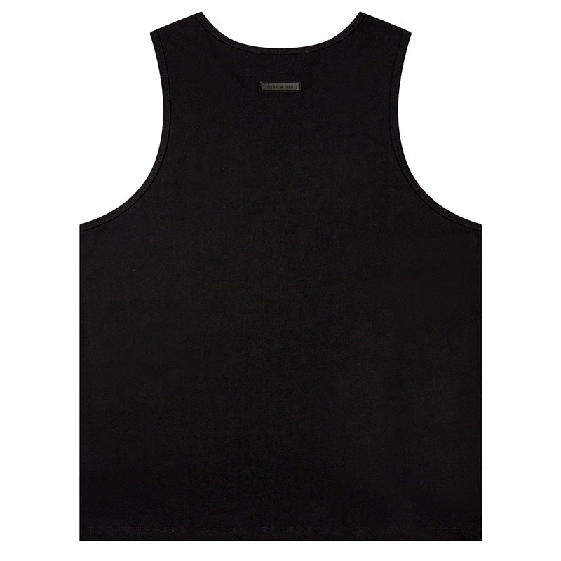 Fear Of God Flocked letter crew neck Sleeveless T-Shirts