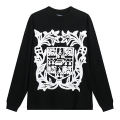 RHUDE Floral Logo Print Long Sleeve T-Shirt