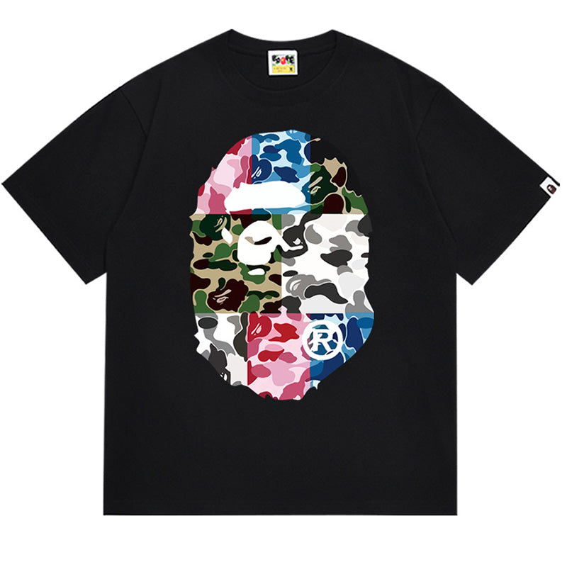 BAPE ABC Camo Crazy Big Ape Head Tee