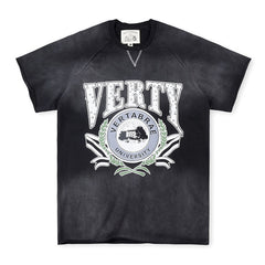 Verty University Crewneck Tee "Black"