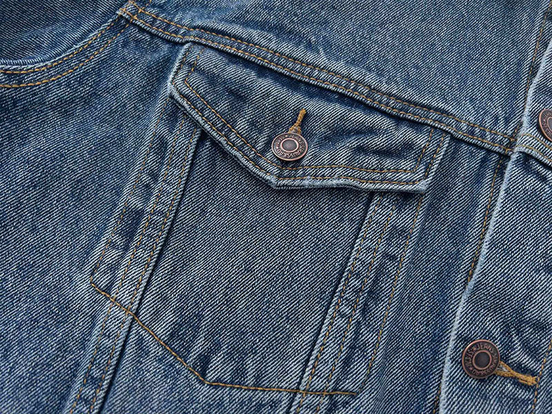 Gallery Dept. letter embroidered washed denim Jacket