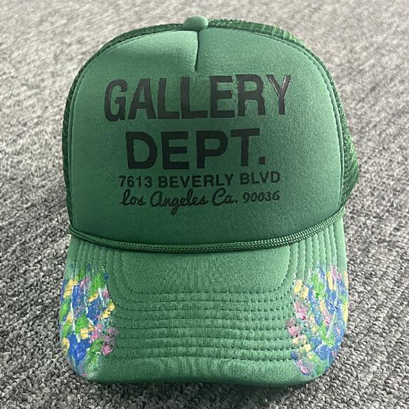 GALLERY DEPT. Workshop Paint-Splattered Logo-Print Canvas and Mesh Trucker Cap