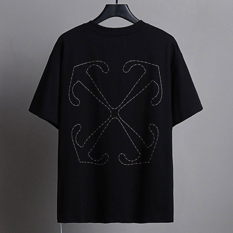 OFF WHITE Embroidery letter arrow pattern T-Shirts