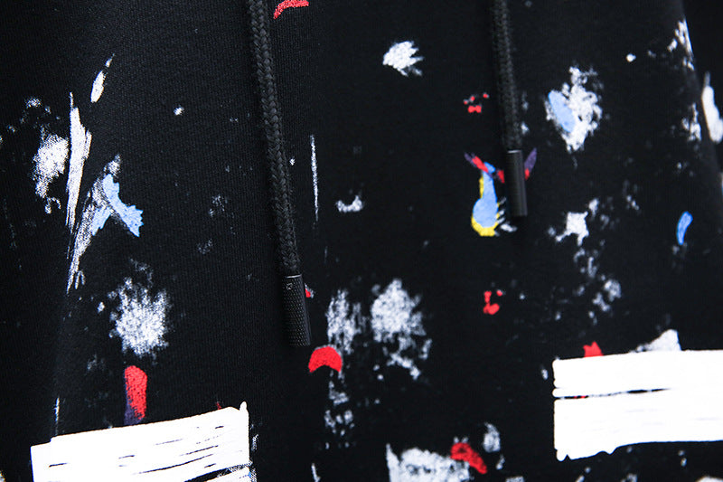 OFF-WHITE Fireworks splash graffiti Hoodies