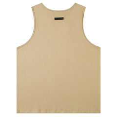 Fear Of God Flocked letter crew neck Sleeveless T-Shirts