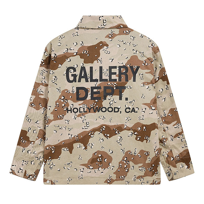 Gallery Dept. letter print camouflage coach Jacket