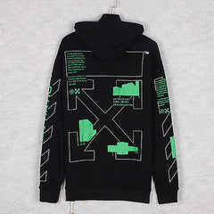 OFF-WHITE Three-dimensional geometric pattern crew neck Hoodies