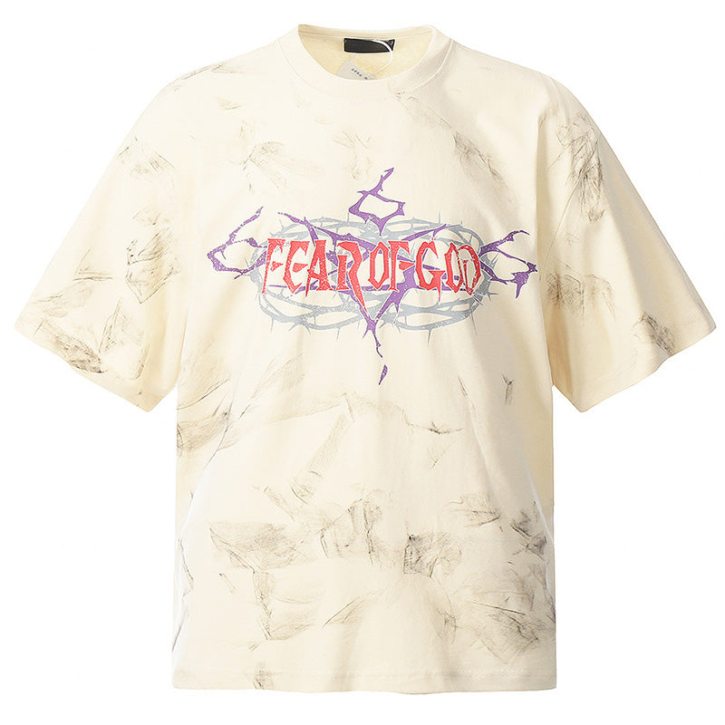 Fear Of God thorns Balenciaga style washed cement dyed T-Shirts