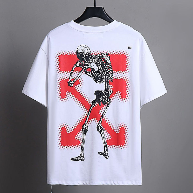 OFF-WHITE Skeleton arrow pattern T-shirts