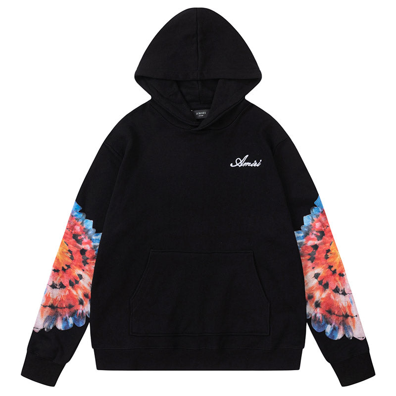 AMIRI Logo-Print Tie-Dyed Cotton-Jersey Hoodie