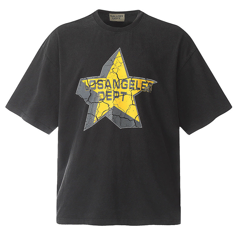 Gallery Dept. 1989 city logo limited crack five-pointed star T-Shirts