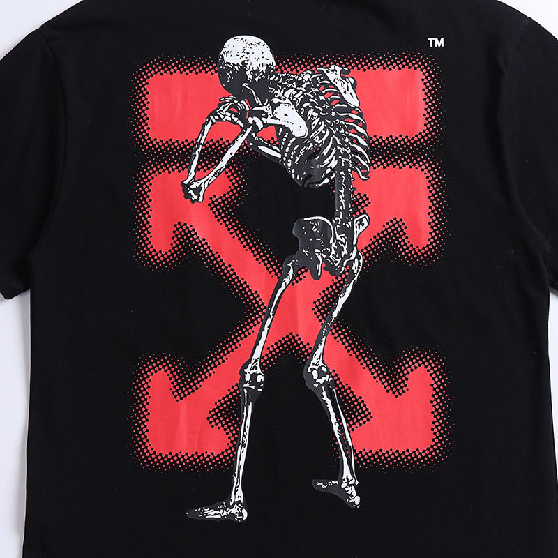 OFF-WHITE Skeleton arrow pattern T-shirts