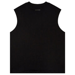 Fear Of God Flocked letter crew neck Sleeveless T-Shirts