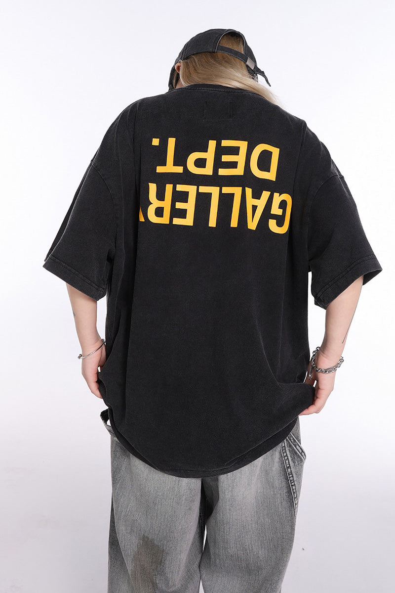 Gallery Dept. Upside Down Gold Letter Logo Print Short Sleeve