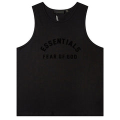 Fear Of God Flocked letter crew neck Sleeveless T-Shirts