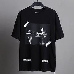 OFF WHITE Oil painting series arrow pattern T-Shirts