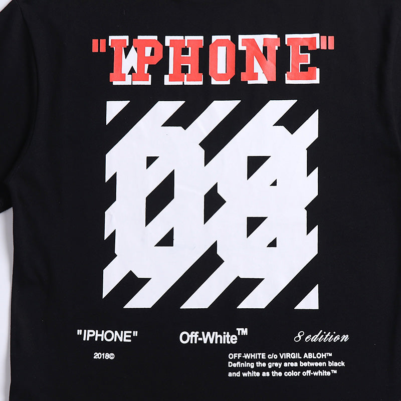 OFF-WHITE Numbers and letters print T-shirts