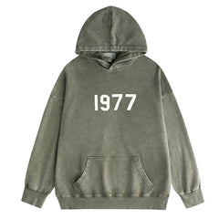 Fear Of God 1977 Flocking Washed Distressed Hoodies