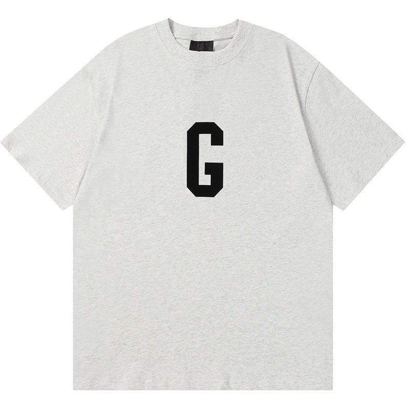 Fear Of God Flocked G letter pattern T-Shirts