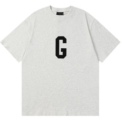 Fear Of God Flocked G letter pattern T-Shirts