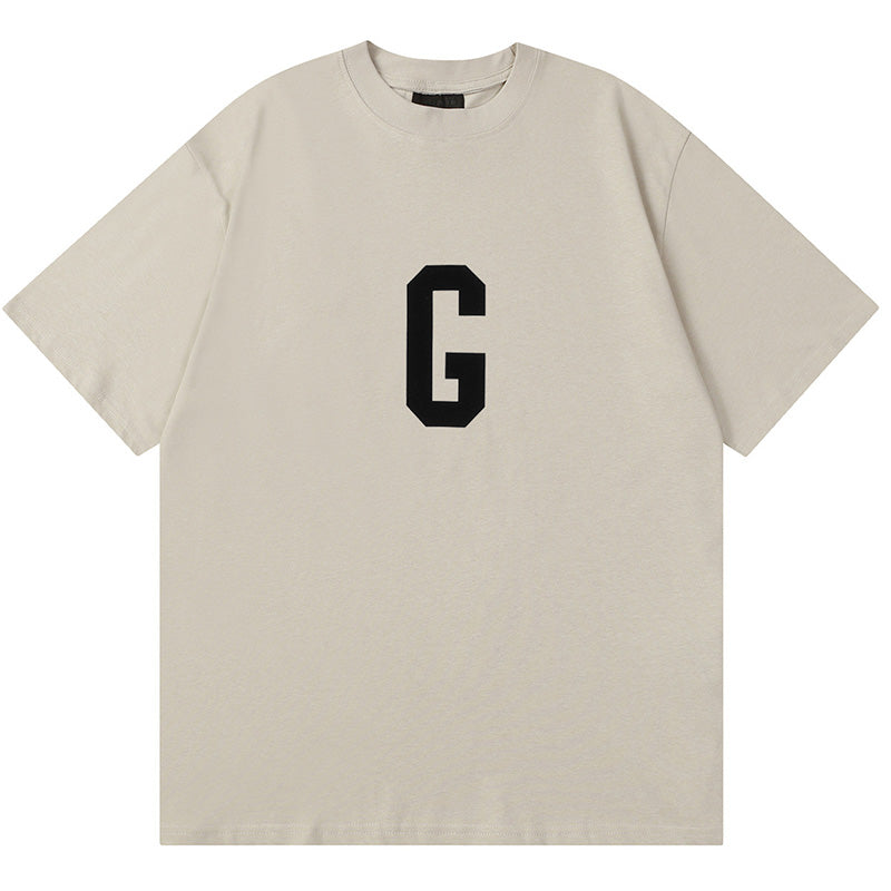 Fear Of God Flocked G letter pattern T-Shirts