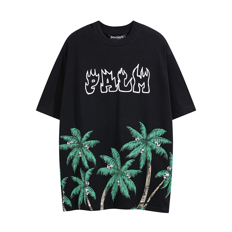 Palm Angels Hawaiian style coconut tree skull Shorts and T-Shirts