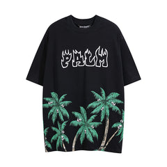 Palm Angels Hawaiian style coconut tree skull Shorts and T-Shirts