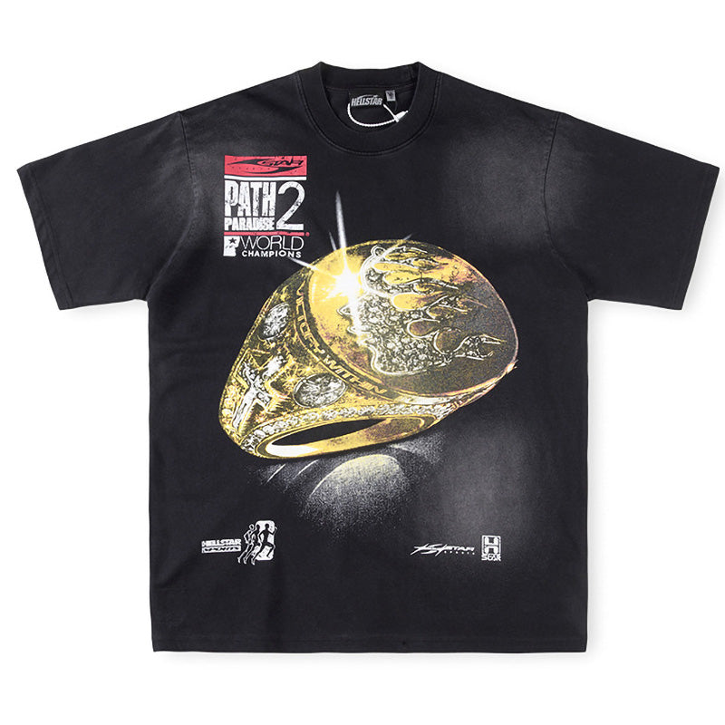 HELLSTAR Graphic Print Relaxed Fit Cotton T-Shirt