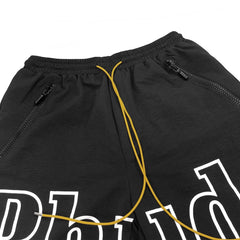 RHUDE 3M Reflective Letters Mesh Drawstring Shorts