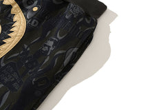 BAPE Black Gold Shark Camouflage casual pants