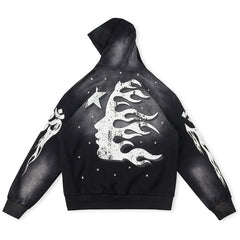 Hellstar Racer Hoodie Vintage Black