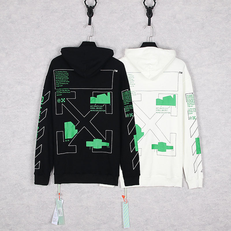 OFF-WHITE Three-dimensional geometric pattern crew neck Hoodies