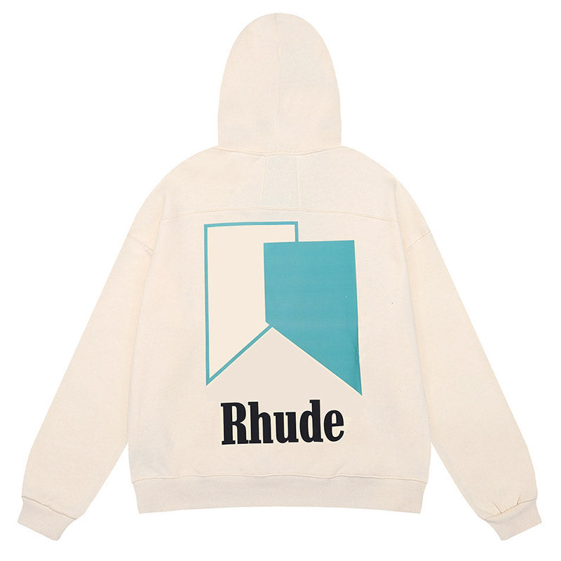 RHUDE Geometric block color block print Hoodies