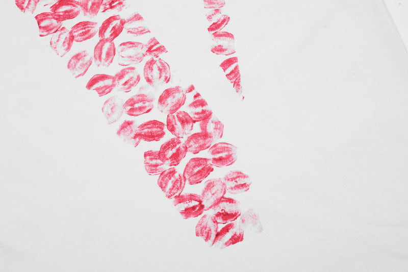 VLONE Sweet girly pink lip print T-shirts