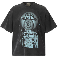 Gallery Dept. ART THAT KILLS Graffiti eyeball print loose short-sleeved T-shirts