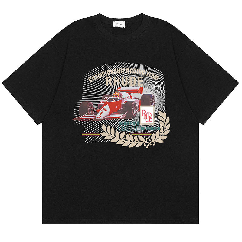 RHUDE Racing graphic print T-Shirts