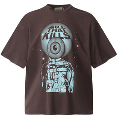 Gallery Dept. ART THAT KILLS Graffiti eyeball print loose short-sleeved T-shirts