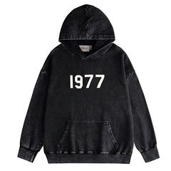 Fear Of God 1977 Flocking Washed Distressed Hoodies