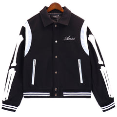 AMIRI letter logo print bone patch jacket