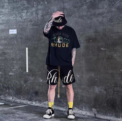 RHUDE GP Sript LOGO Knit Short