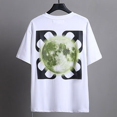 OFF WHITE Moon arrow pattern T-Shirts