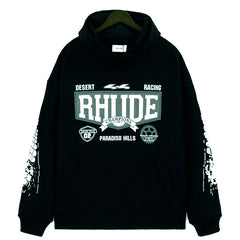 RHUDE Micro-label letters 4x4 print Hoodie