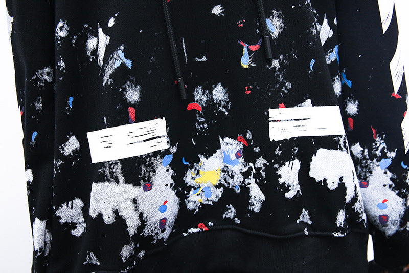 OFF-WHITE Fireworks splash graffiti Hoodies